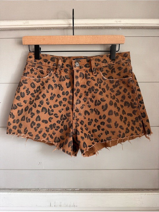 Abercrombie & Fitch Pants - Abercrombie & Fitch Leopard Print Jean Shorts